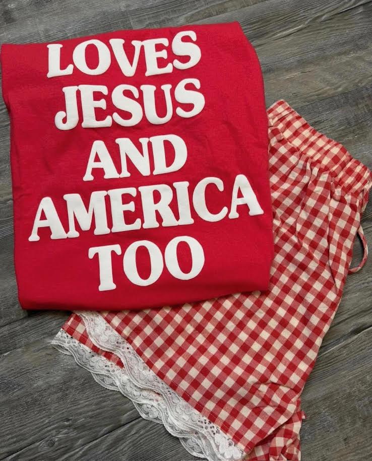 Loves Jesus & America Tee