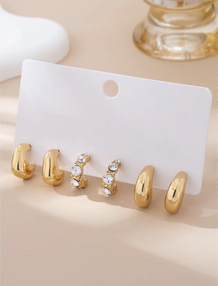 Chunky + Rhinestone Earrings