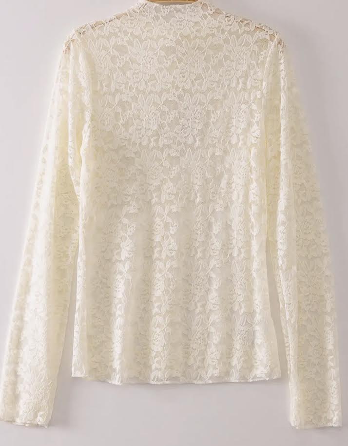 Ivory Mesh Top