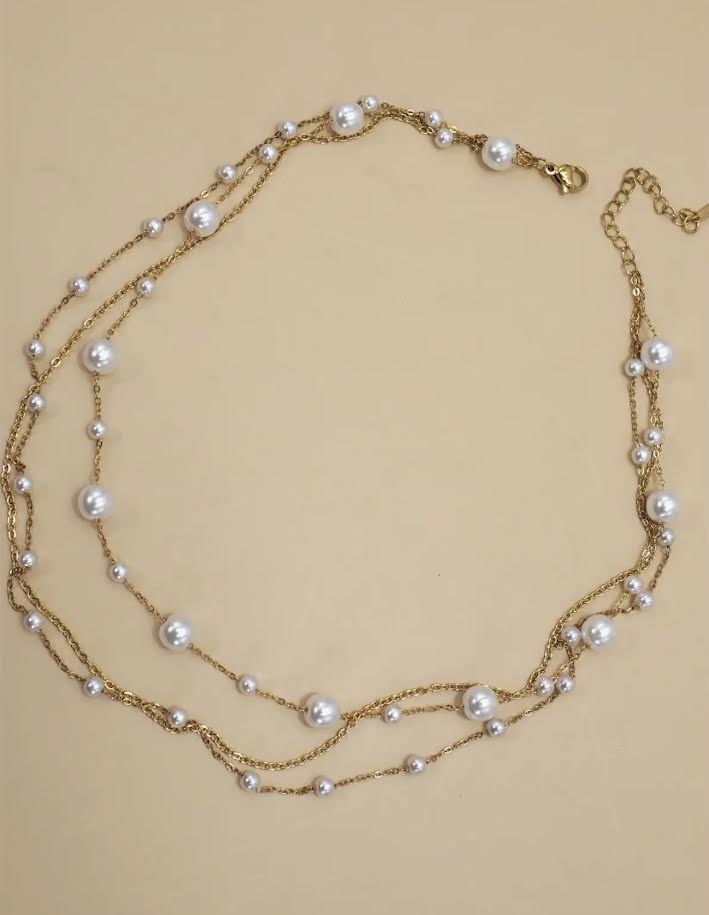 Layered Pearl Necklace