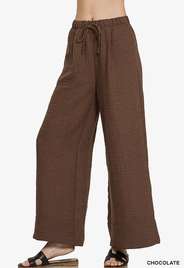 Chocolate Linen Pants