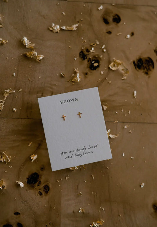 Dainty Cross Earring Studs