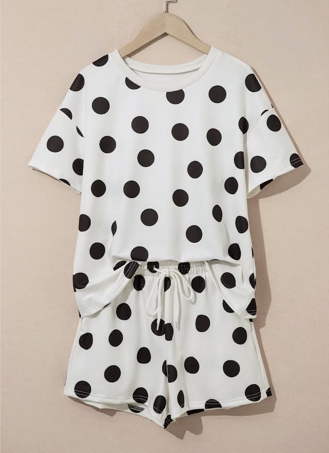 Polka dot Tee + Shorts Set