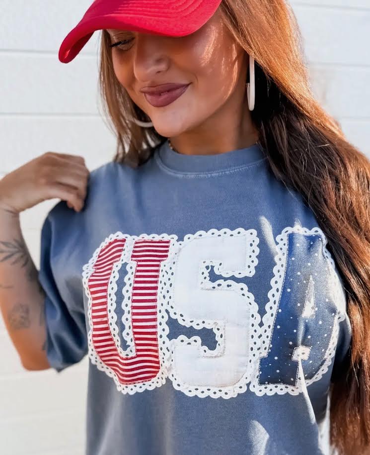 USA Lace Tee