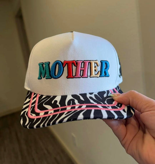 Zebra Mother Trucker Hat