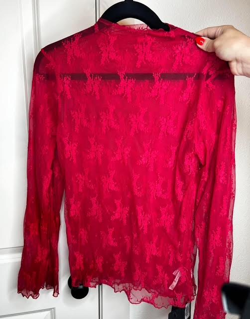 Red Lace Top