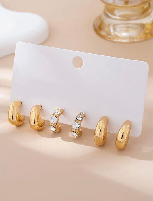 Chunky + Rhinestone Earrings
