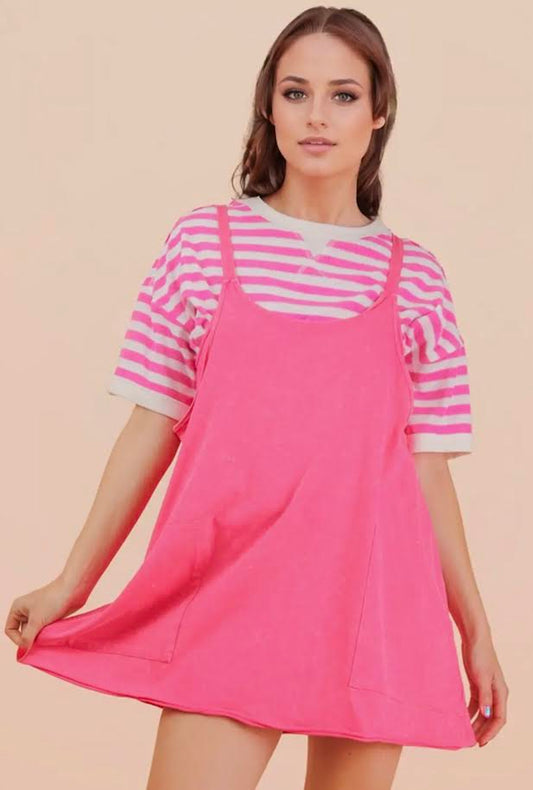 Pink Mineral Wash Dress