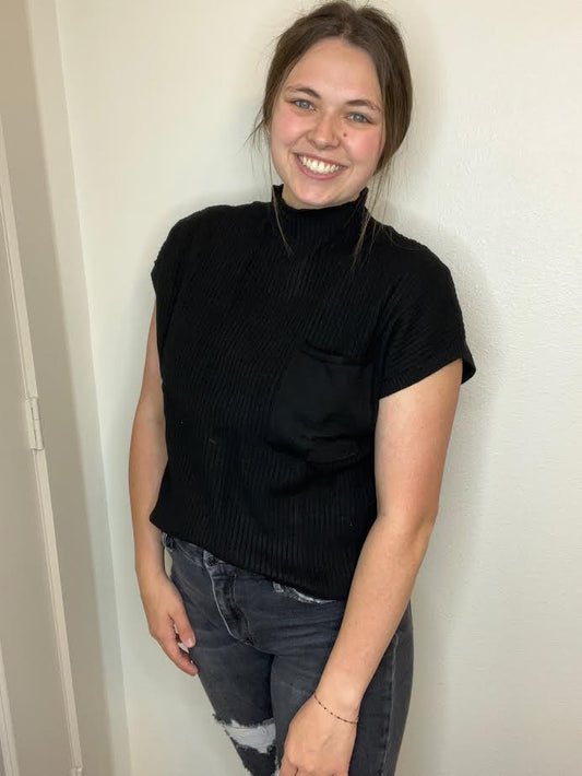 Mock Neck Sweater Vest