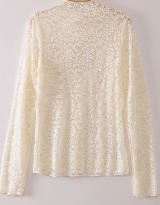 Ivory Mesh Top