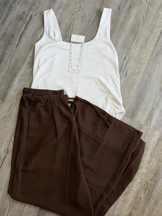 Chocolate Linen Pants