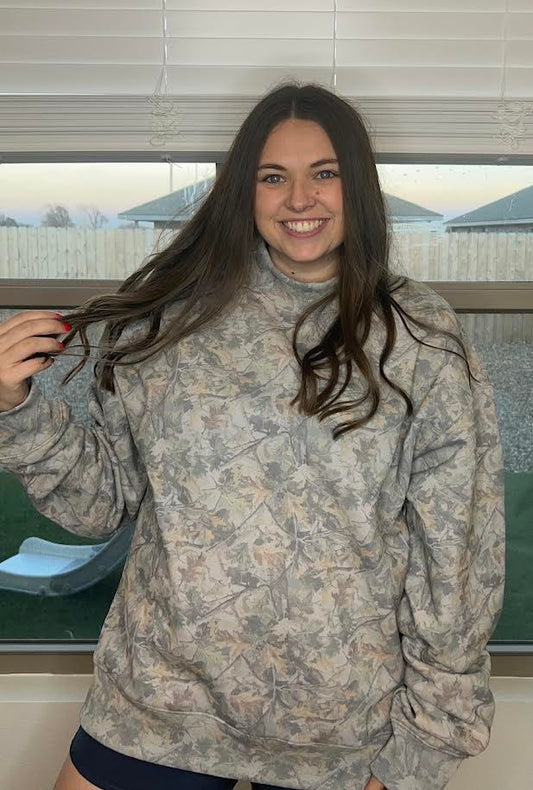 Camo Mock Neck