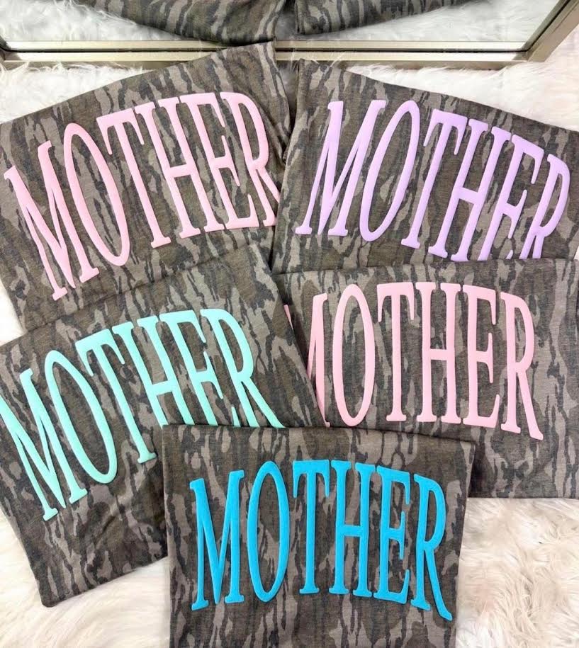 Camo Mother Tee - Blue