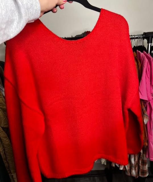 Red Bow Sweater