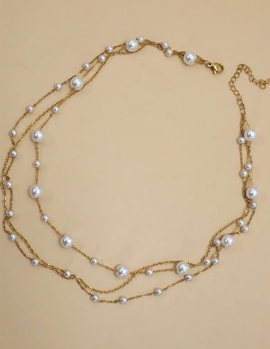 Layered Pearl Necklace