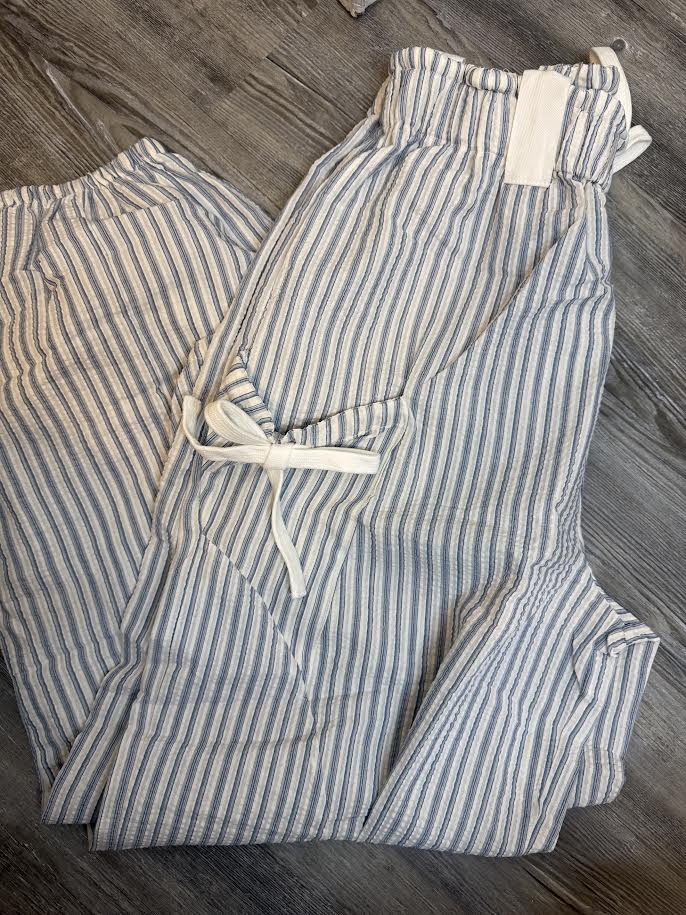 Linen Striped Joggers