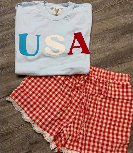 Red Gingham Shorts