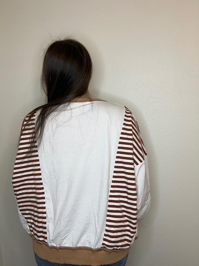 Oversized Striped Sweatshirt
