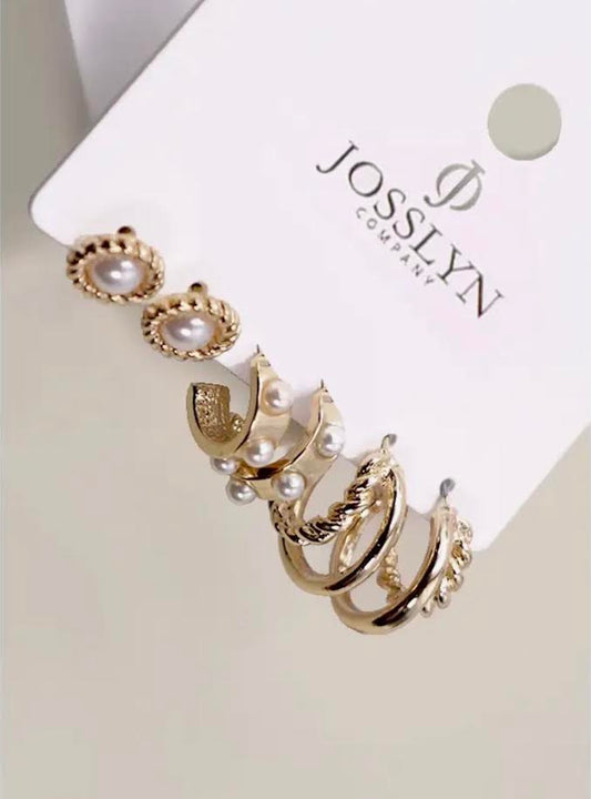 Gold Pearl Earrings
