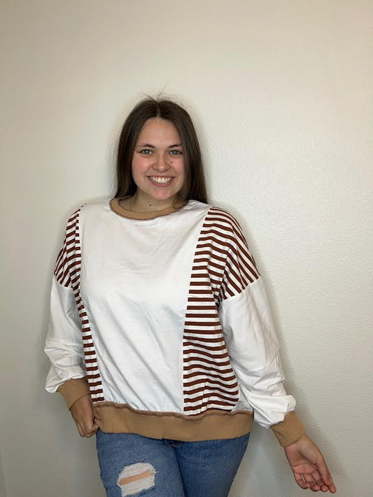 Oversized Striped Sweatshirt