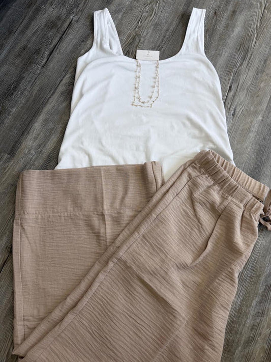Taupe Linen Pants